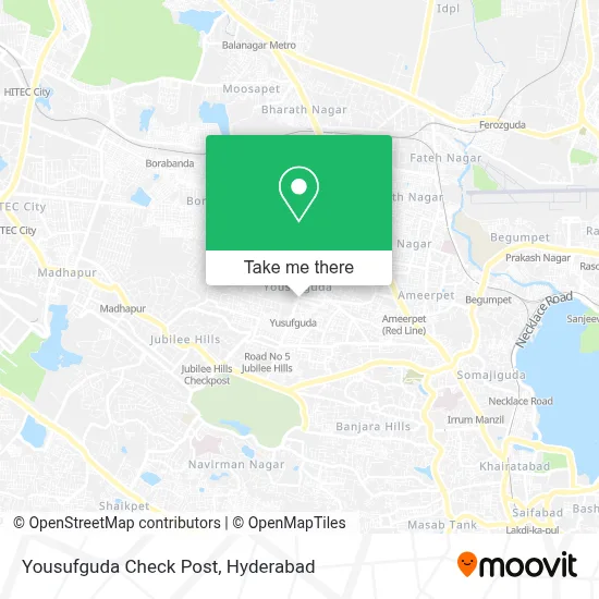 Yousufguda Check Post map