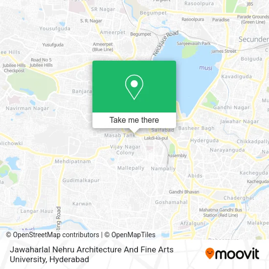 Jawaharlal Nehru Architecture And Fine Arts University map