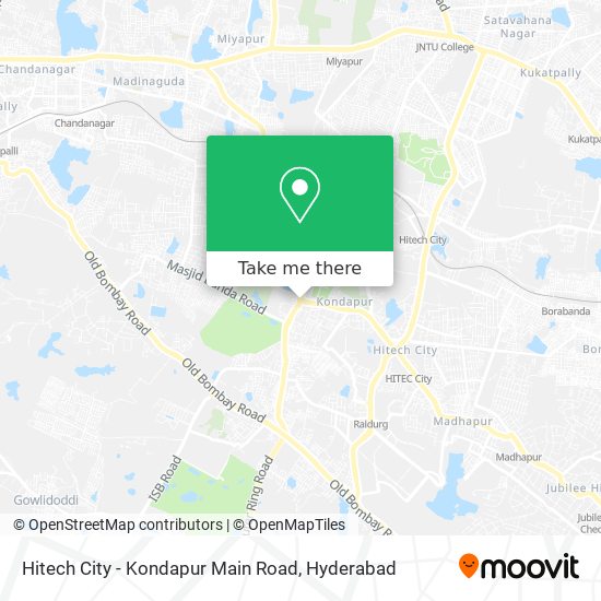 Hitech City - Kondapur Main Road map