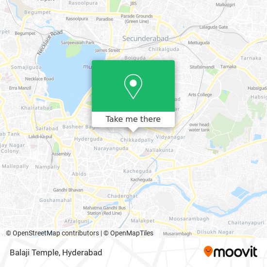 Balaji Temple map