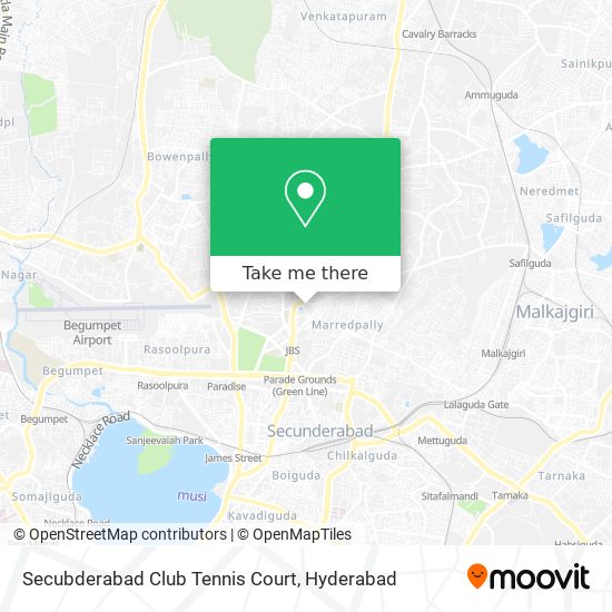 Secubderabad Club Tennis Court map