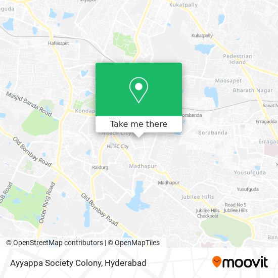 Ayyappa Society Colony map