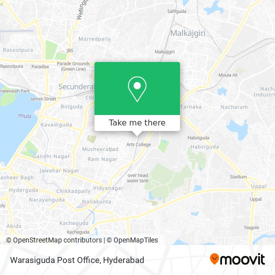 Warasiguda Post Office map
