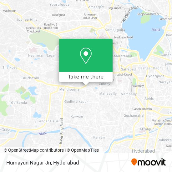 Humayun Nagar Jn map
