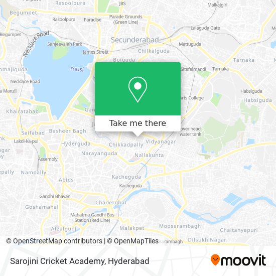 Sarojini Cricket Academy map