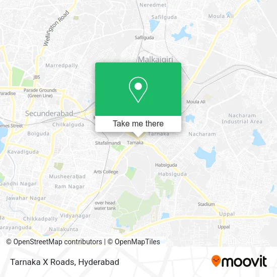 Tarnaka X Roads map