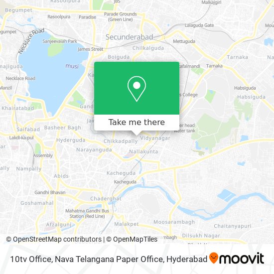 10tv Office, Nava Telangana Paper Office map