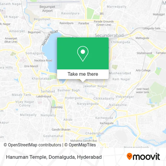 Hanuman Temple, Domalguda map