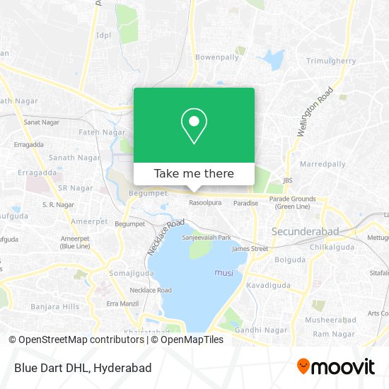 Blue Dart DHL map