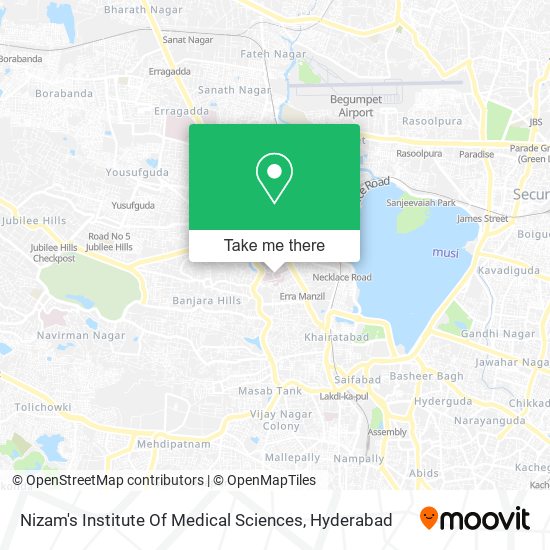 Nizam's Institute Of Medical Sciences map