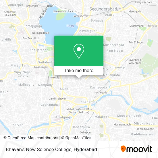 Bhavan's New Science College map