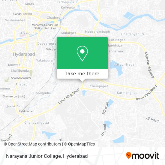 Narayana Junior Collage map