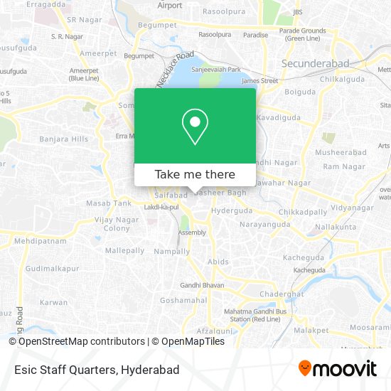 Esic Staff Quarters map