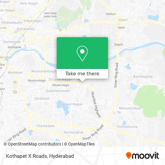 Kothapet X Roads map