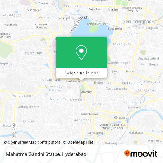 Mahatma Gandhi Statue map