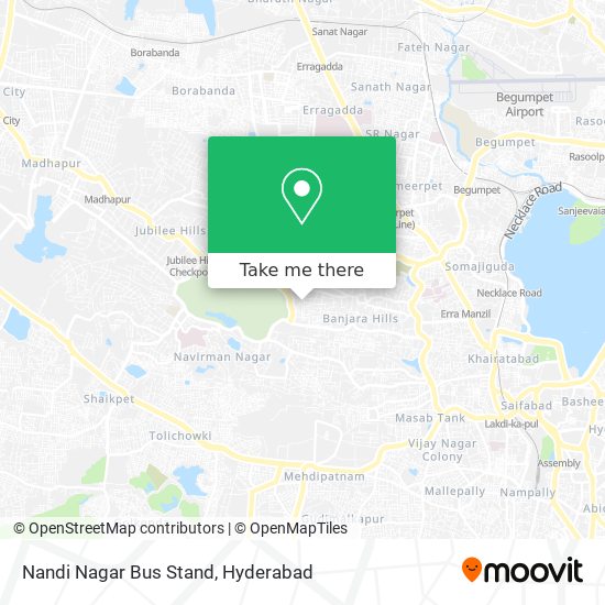 Nandi Nagar Bus Stand map