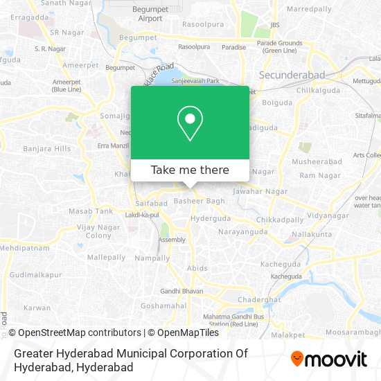 Greater Hyderabad Municipal Corporation Of Hyderabad map