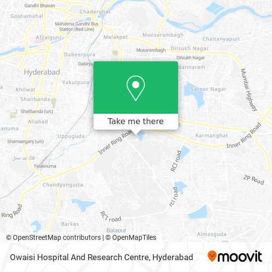 Owaisi Hospital And Research Centre map