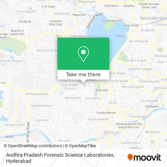 Andhra Pradesh Forensic Science Laboratories map