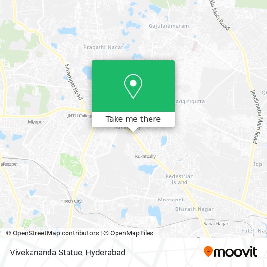 Vivekananda Statue map