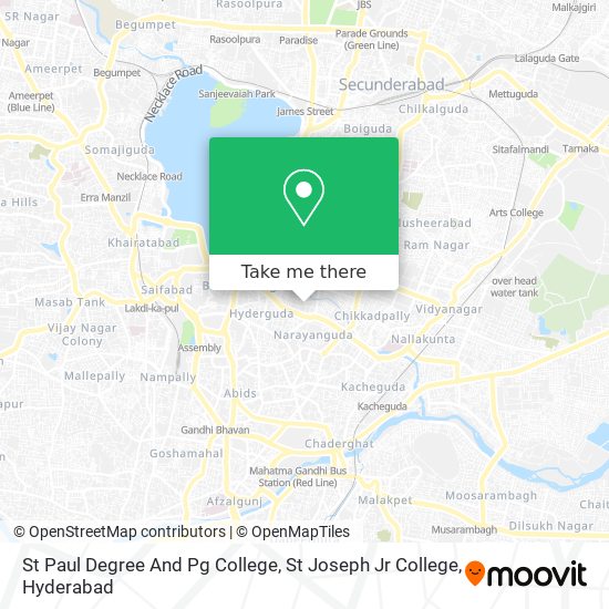 St Paul Degree And Pg College, St Joseph Jr College map