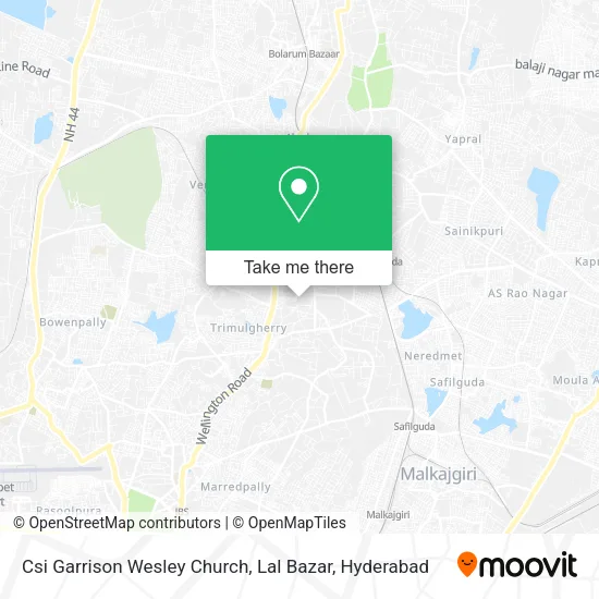 Csi Garrison Wesley Church, Lal Bazar map