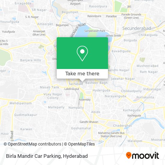 Birla Mandir Car Parking map