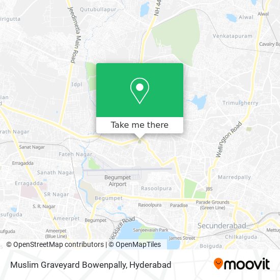 Muslim Graveyard Bowenpally map