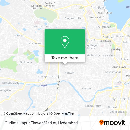 Gudimalkapur Flower Market map