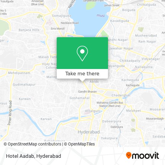 Hotel Aadab map