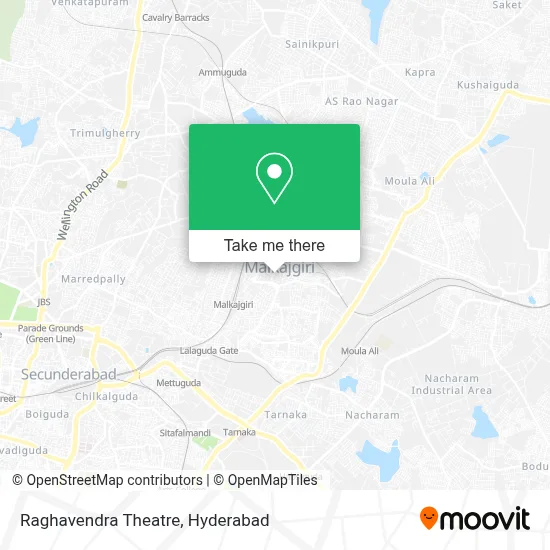 Raghavendra Theatre map