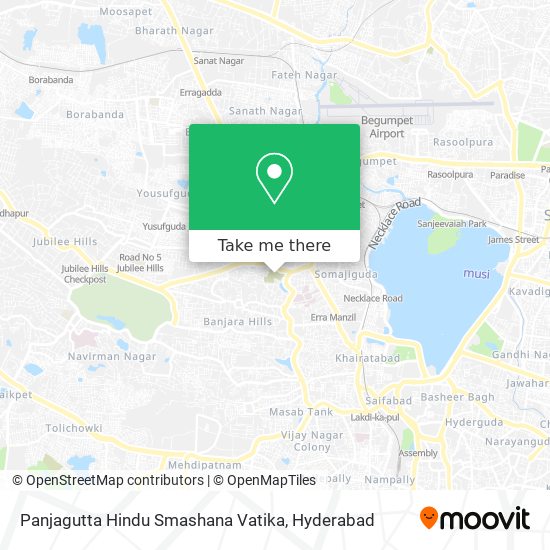 Panjagutta Hindu Smashana Vatika map