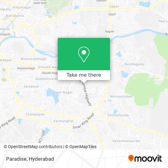 Paradise Bakery Karachi Map How To Get To Paradise In Ranga Reddy By Metro, Bus Or Train?