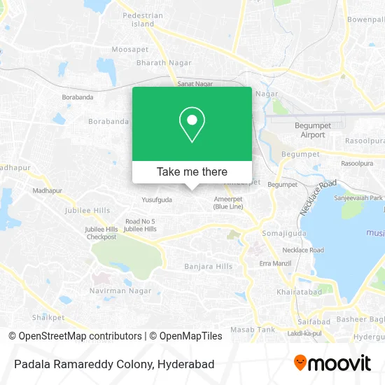 Padala Ramareddy Colony map