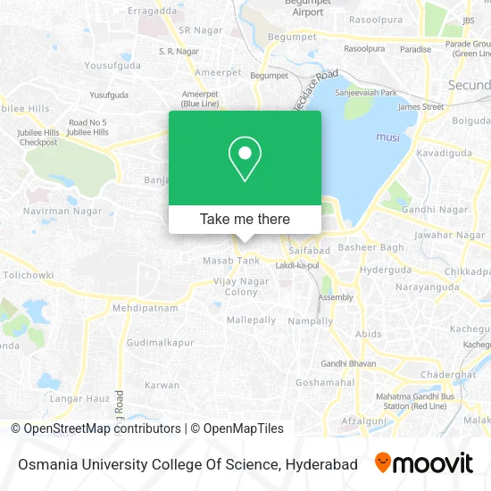 Osmania University College Of Science map