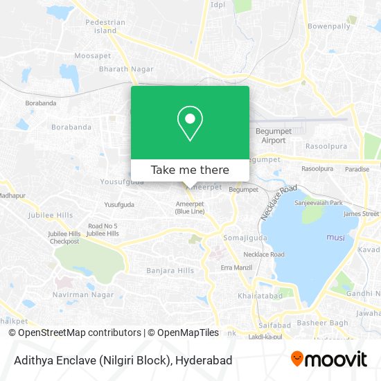 Adithya Enclave (Nilgiri Block) map