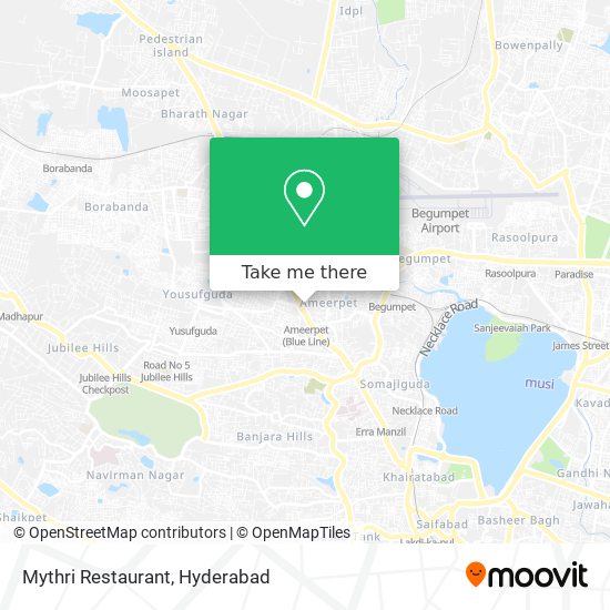 Mythri Restaurant map