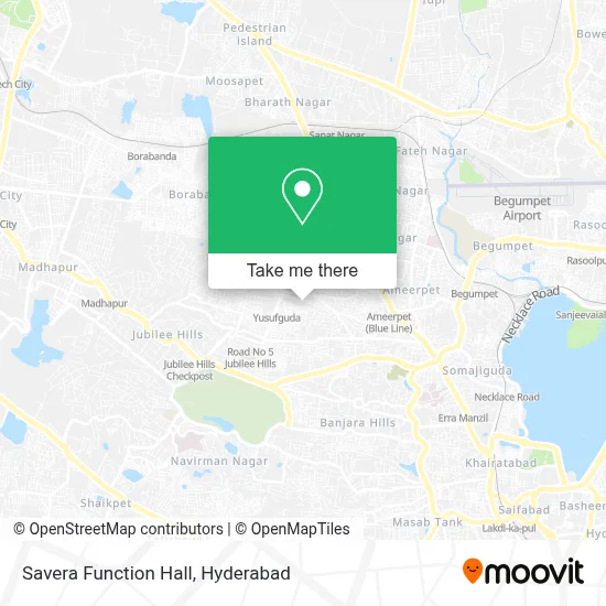 Savera Function Hall map