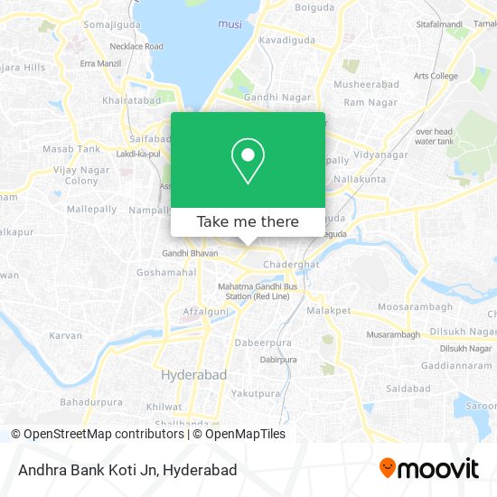 Andhra Bank Koti Jn map