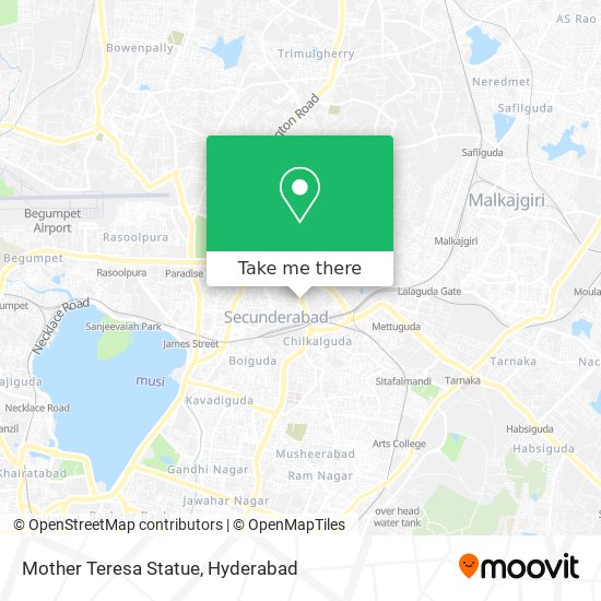 Mother Teresa Statue map