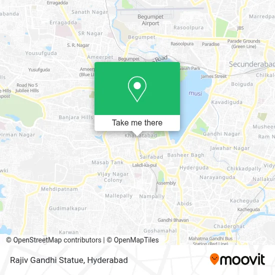 Rajiv Gandhi Statue map