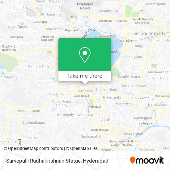 Sarvepalli Radhakrishnan Statue map