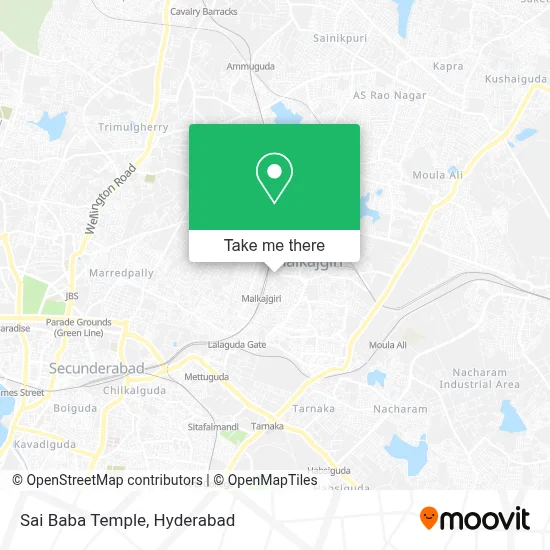 Sai Baba Temple map