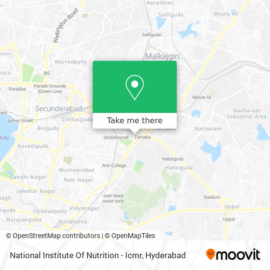 National Institute Of Nutrition - Icmr map