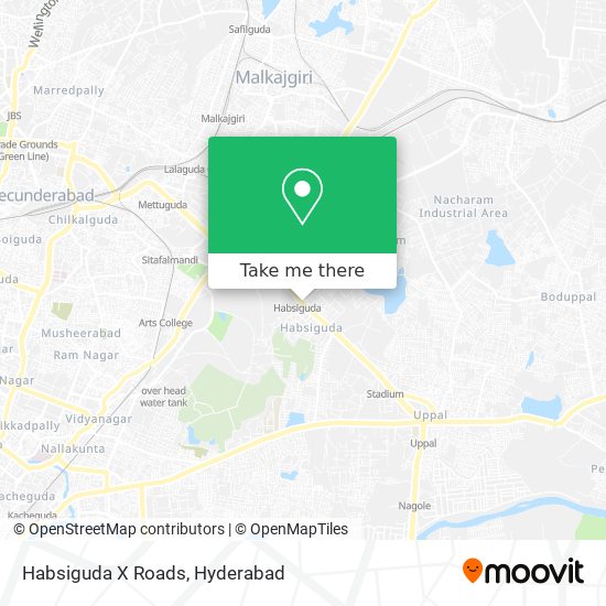 Habsiguda X Roads map