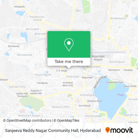Sanjeeva Reddy Nagar Community Hall map