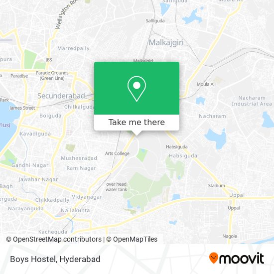 Boys Hostel map