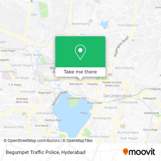 Begumpet Traffic Police map