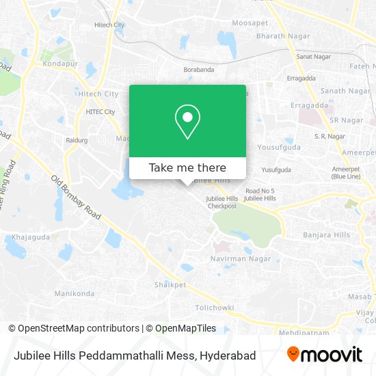 Jubilee Hills Peddammathalli Mess map