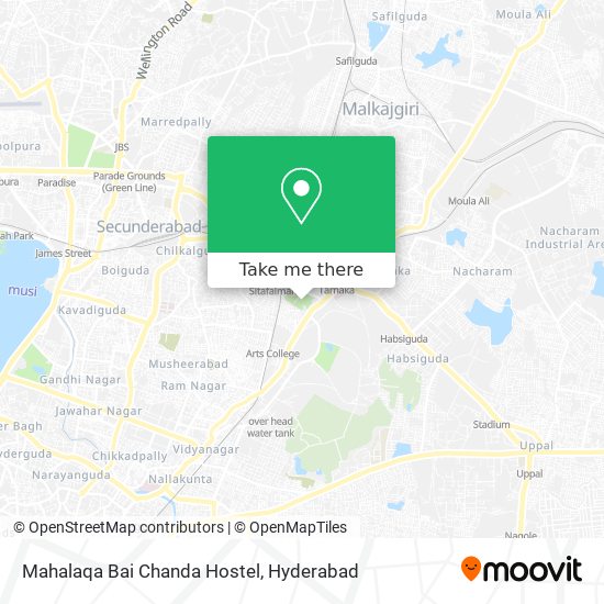 Mahalaqa Bai Chanda Hostel map